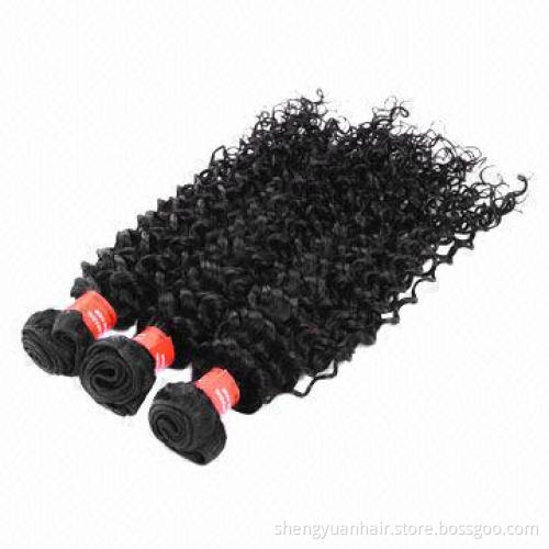 Hot Sale Jerry Curl Brazilian Virgin Remy Human Hair Extensions for Women, Afro, Black, Wholesale